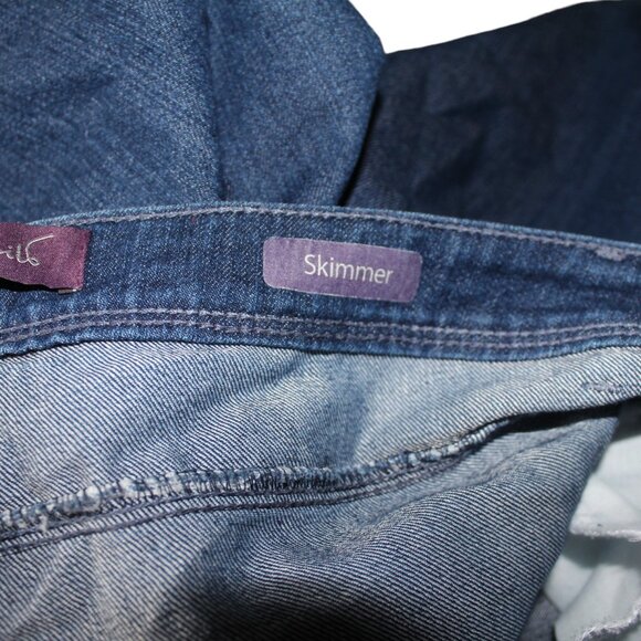 Gloria Vanderbilt Skimmer Jeans Womens 14 Blue Denim Capri Cuffed Dark Wash - Picture 11 of 11